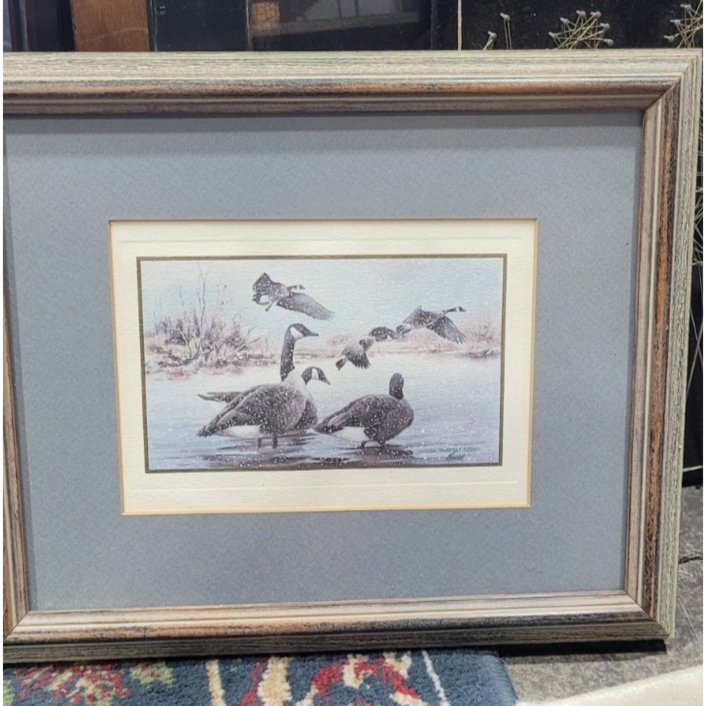Jim Killlen "Geese in the Snow" Custom Framed Art